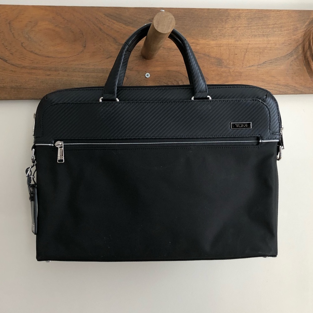 Tumi Lancaster Slim Briefcase, Nylon and Leather